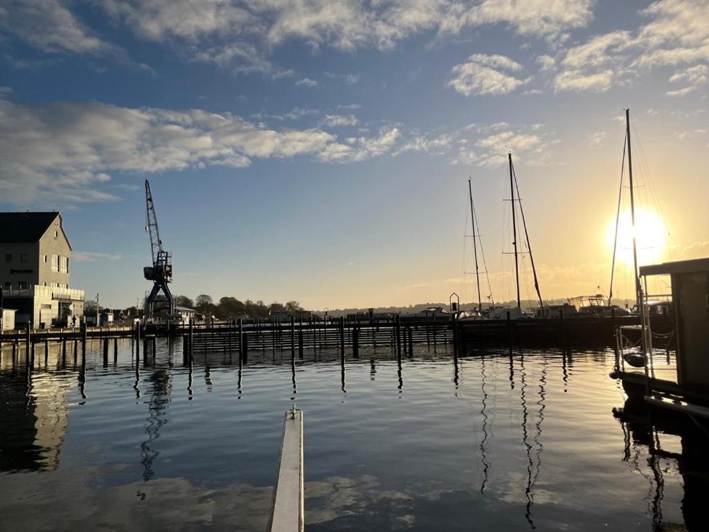 Ostsee Hausboot Schleswig Ostseeblick 1 Zewnętrze zdjęcie